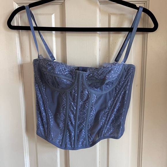 Urban Outfitters blue purple corset top size small - Picture 2 of 3